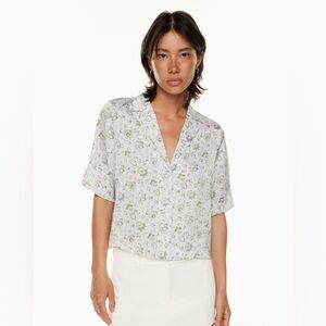Aritzia Wilfred Beso Satin Shirt Small NWOT